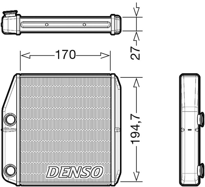 Denso Heater Core DRR09101